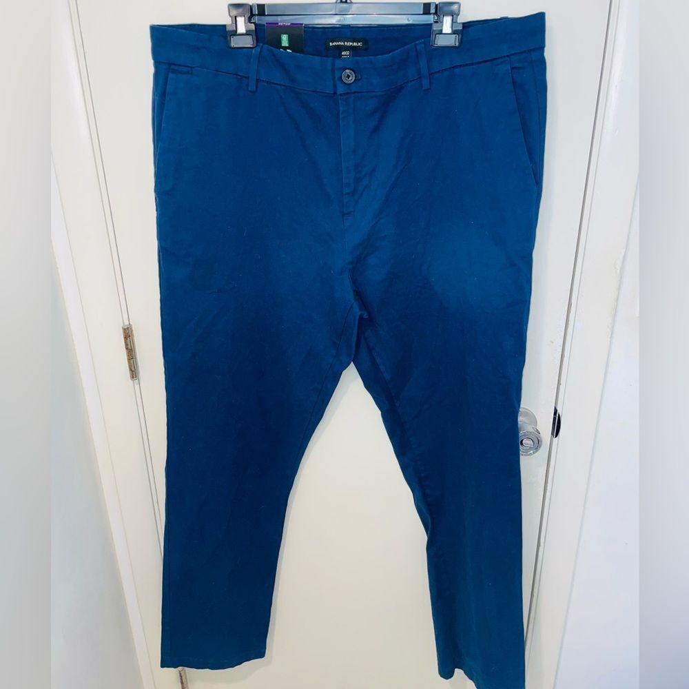 NWT Banana Republic Pants Mens Chinos navy Stretch Performance Sz 40 x 32 khakis